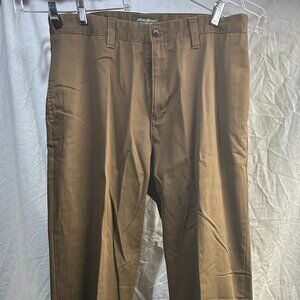 Brown Chino Pants (35 waist - 37" inseam) - Wrinkle and Stain resistant